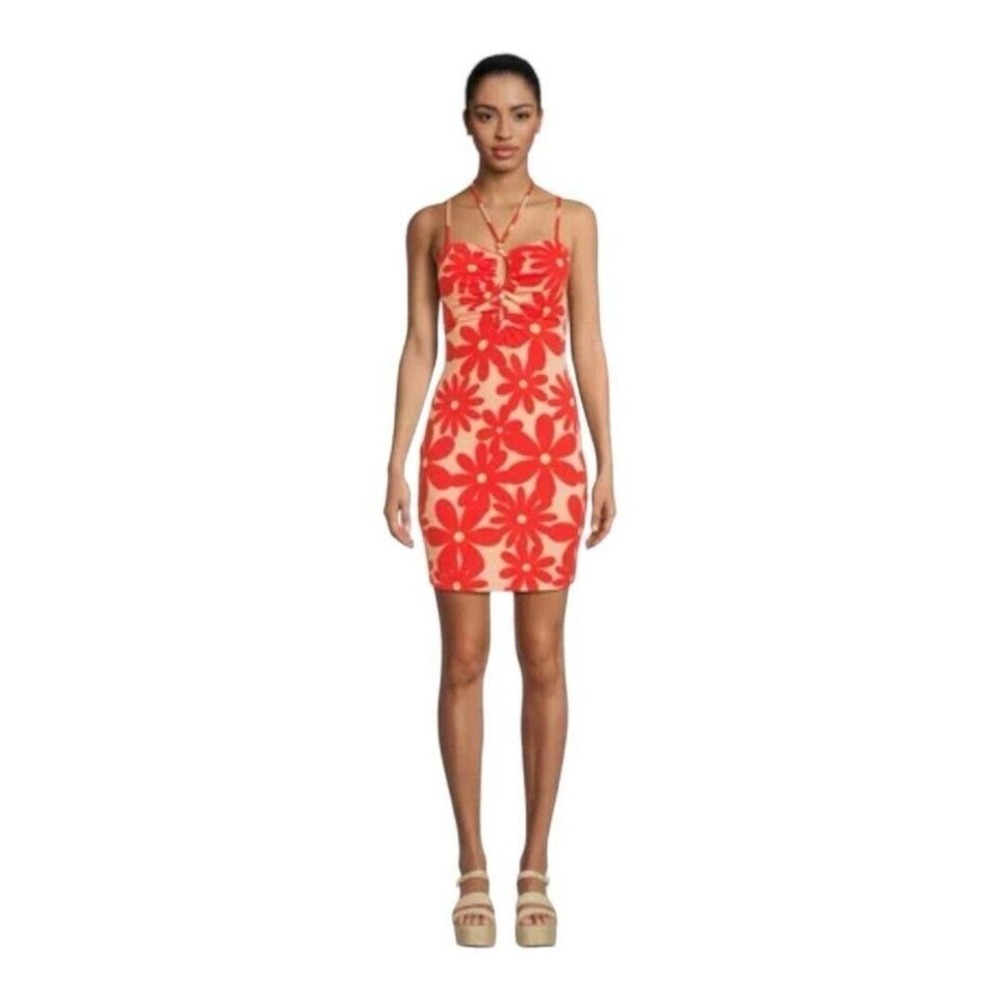 Adorable‎ Orange Floral Dress By Madden NYC. Size 3XL